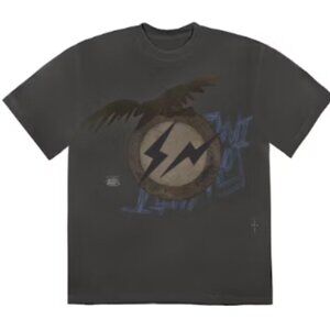 Travis Scott Cactus Jack For Fragment Create T-shirt Washed Black